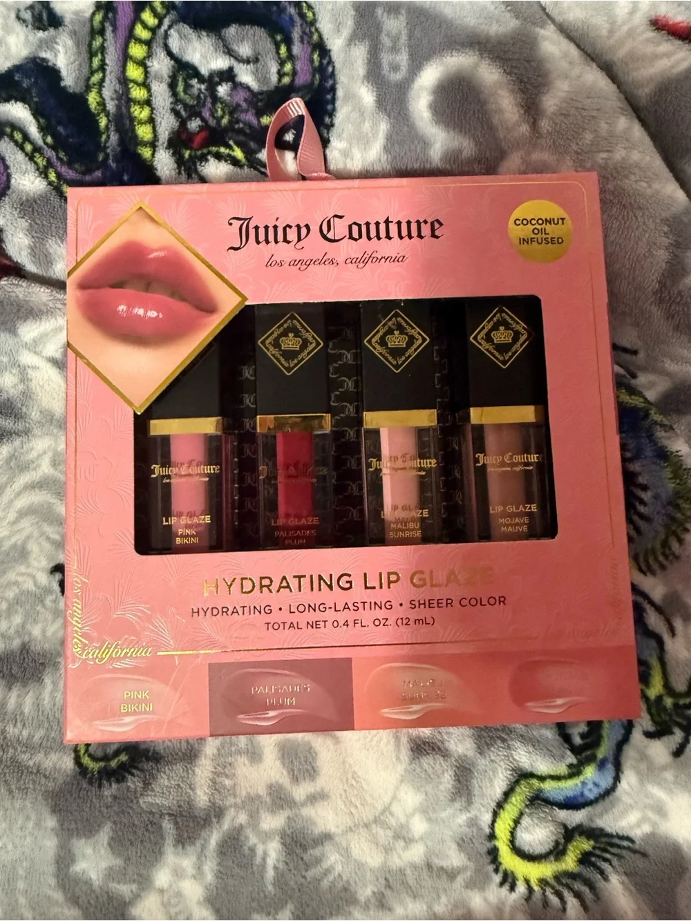 Juicy Couture Hydrating Lip Glaze Set - Pink & Neutral Shades